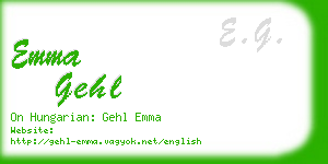 emma gehl business card